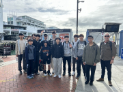 International students climb Rangitoto Island