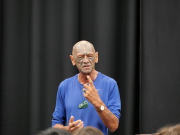 Apirana Taylor visits Rosmini College