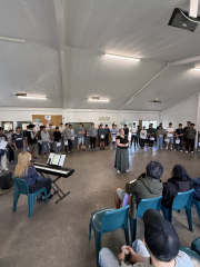 Rosmini Choir and Band enjoy camp